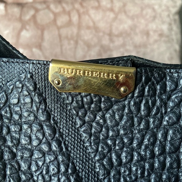 BURBERRY ROMANIA BLACK LEATHER TOTE - Picture 2 of 16